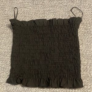 BLACK RIBBED TUBE TOP